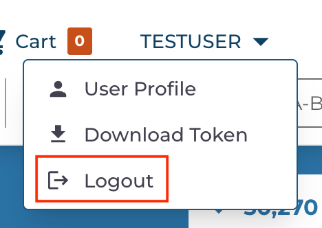 Logout link