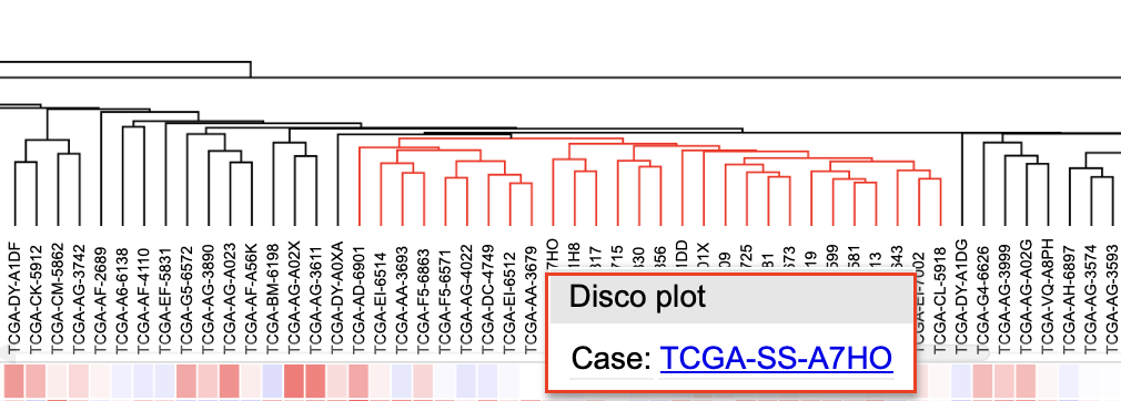 Gene Expression Clustering Tool Heatmap Case Selection